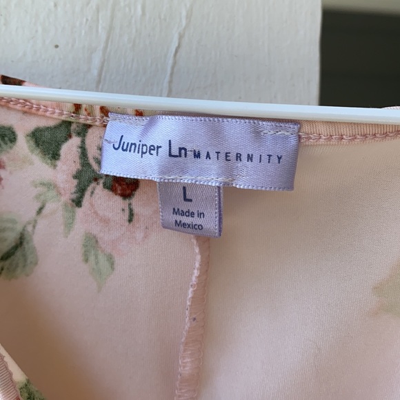 Juniper Ln Maternity shoulder-less shirt, size L. - Picture 2 of 4